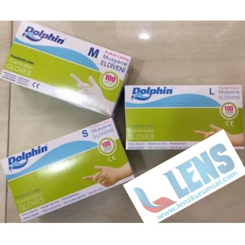 Dolphin Pudralı Lateks Eldiven 100'lü Paket